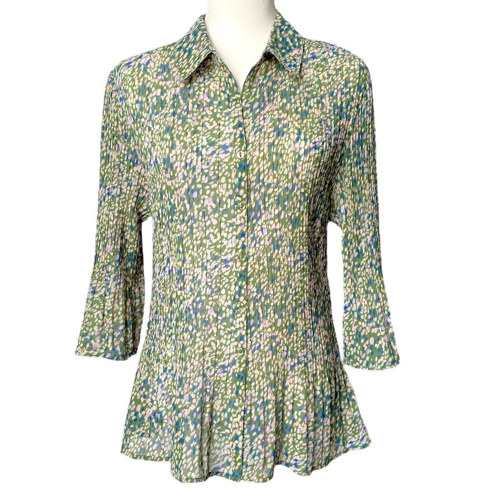 Fashion Bug Green Button Down Shirt